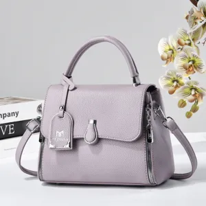 Womens Classic PU Leather Shoulder Crossbody Handbag Casual Solid Color Small Square Bag Elegant Daily Purse