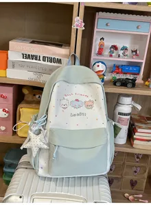 Ins koreanischer Stil Damen Schulranzen, süßes Design lässiger Tagesrucksack für Reisen.