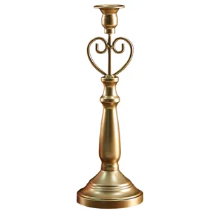 French retro golden candlestick romantic dinner table photo prop decorative metal candle holder