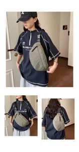 Casual νylon τσάντα στήθους για άνδρες και γυναίκες, στιλάτο τσαντάκι μέσης για καθημερινή χρήση.