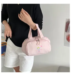 Einfallsreiche rosa Kosmetiktasche mit grossem Fassungsvermögen für Damen Handtasche