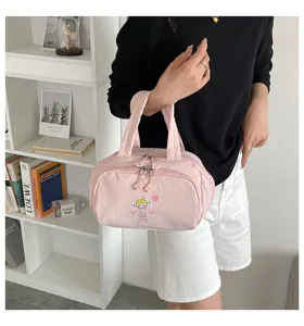 Rosa süße Astronaut Kosmetiktasche, große Kapazität Mehrfachfach Alltag Reise Handtasche.