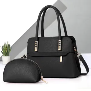 Dames Grote Capaciteit Tote Bag PU Lederen Handtas Casual Veelzijdige Schouder Crossbody Tas Met Portemonnee Moeder Tas