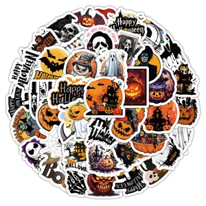 Set di adesivi di Halloween impermeabili spaventosi per decorazione feste e regali