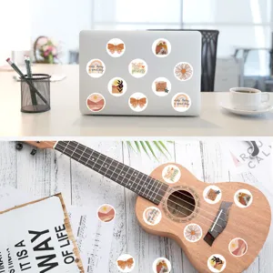 Böhmische ästhetische dekorative Aufkleber für Laptop, Handy und Wasserflasche, Retro-Designs.