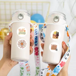 Böhmisches Deko-Aufkleber-Set mit ästhetischen Retro-Designs für Trinkflaschen und Handys.