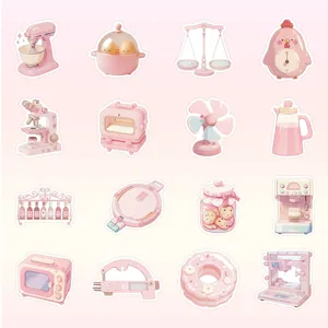 Schattige roze bakkerij briefpapier waterdichte stickers voor dagboek en decoratie