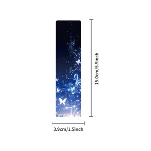 Dreamy musical note paper bookmark for journaling and reading, size 15x3.9cm stationery.