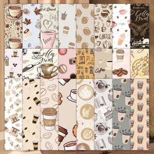 24pz segnalibri vintage caffè carta cancelleria diario fai da te set carte decorative