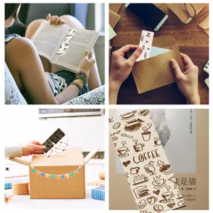 Set di segnalibri in carta a tema caffe retro per lettura, diario e cancelleria DIY.