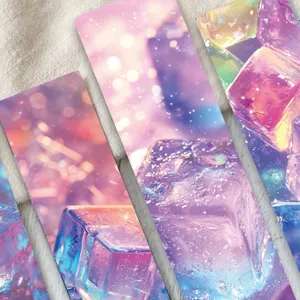 Pastel ice cube aesthetic bookmarks paper DIY stationery journal decorative cards 24pcs