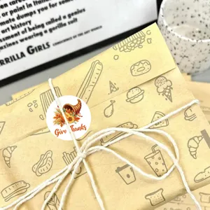 Thanksgiving roll stickers sealing stickers gift packaging thank you label detail display