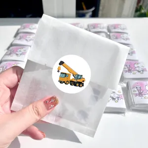 Autocollants de scellage de véhicules de construction pour enfants, rouleau mignon.