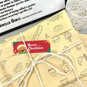 Weihnachtsaufkleber lange dekorative Etiketten für Tagebuch Basteln Scrapbooking Geschenkverpackung
