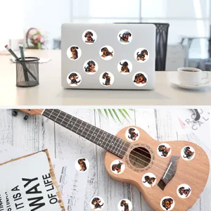 Süße Cartoon Dackel Aufkleber für Laptop Handyhülle und Wasserflasche Dekoration.