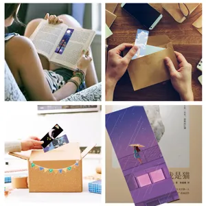 24 pcs anime paper bookmarks aesthetic starry night illustration reading cards for books