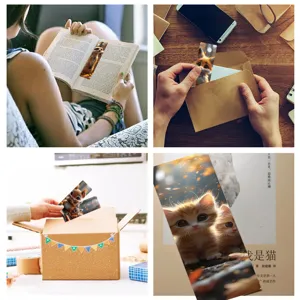 Cute autumn animal paper bookmarks set for reading, journaling, page marking and book lovers.