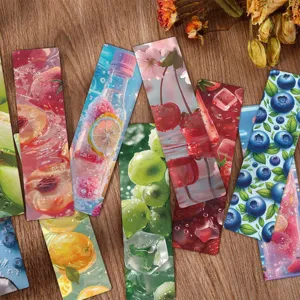 Frucht Thema Papier Lesezeichen Dopamin Stil Süße Dekorative Seitenmarkierer Für Studenten Lesen DIY Handwerk Schulbedarf