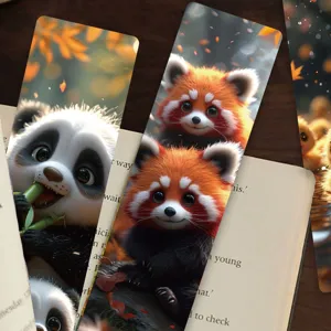 Cute autumn animal bookmarks paper decorative bookmarks for reading and journaling 24pcs