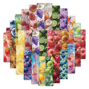 24 Stueck Sommerobst Papier Lesezeichen Set, lebendiges Dopamin Design fuer DIY Basteln.