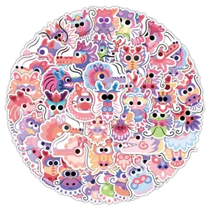Cute cartoon dragon stickers set, colorful vinyl decal for journal phone and tablet decoration