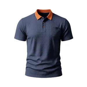 Men's Summer Short Sleeve Polo Shirt Casual Business Solid Color Slim Fit Athletic Top