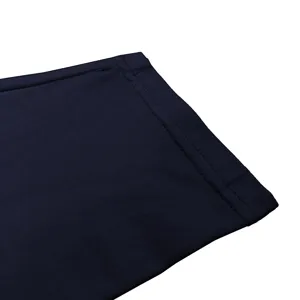 Men's solid color long sleeve t-shirt sleeve cuff detail view showcasing fine stitching.