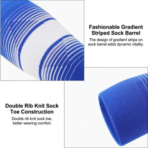 Professional soccer sports long tube gradient compression socks breathable athletic training socks