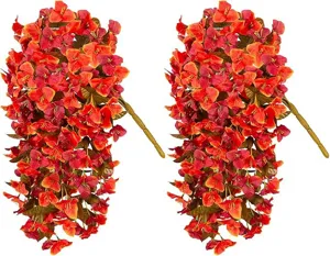 Artificial bougainvillea hanging flowers fake plant for indoor outdoor home hotel decor.