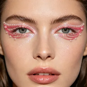 Autocollants visage perles bijoux maquillage yeux festival strass brillants gemmes corps