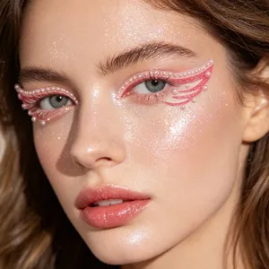 Autocollants visage perles maquillage festival strass yeux brillants pour fête