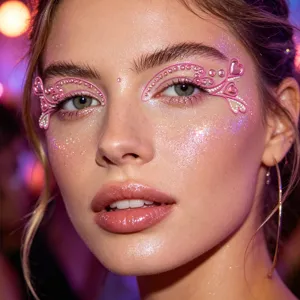 Strass de visage de festival autocollants de maquillage pour yeux de fête de femmes