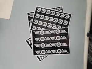 Pochoirs de tatouage au henné rétro floral autocollant creux pour les mains et pieds