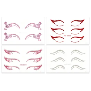 Strass de visage de festival autocollants pour les yeux bijoux de maquillage cristal lot