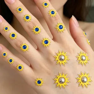 Sonnen Gesicht Strass Aufkleber fuer Party Make-up Festival DIY dekorative Koerper