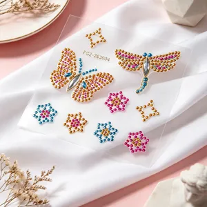 3D crystal butterfly face stickers rhinestone gems for festival party makeup body art sparkly