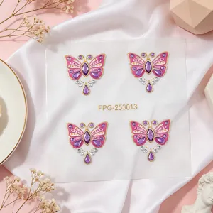 Strass Gesichtsaufkleber Schmetterling Kristall Edelsteine Festival Make-up Schmuck