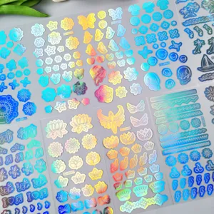 Holografische Gesicht Tattoos Aufkleber schimmernd Festival Body Art temporäre Abziehbilder