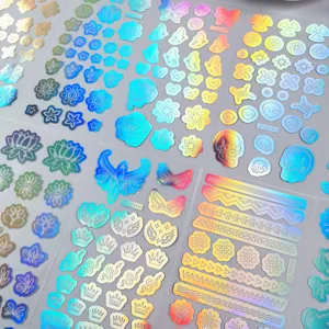 Holografische temporäre Gesichtsaufkleber schimmernde Festival Körperkunst wasserdichte Tattoos