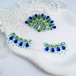 Strass cara pegatinas joyas festival cuerpo gemas cristal tatuaje temporal frente