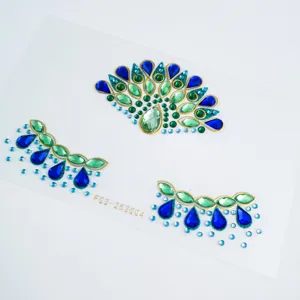 Pegatinas de diamantes de imitación para la cara cristales frente maquillaje fiesta