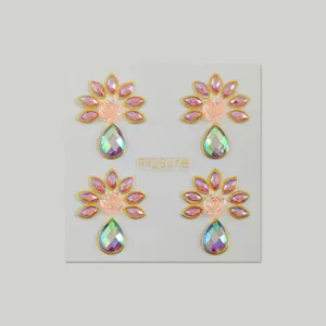 Pegatinas de diamantes de imitación para la cara festival maquillaje joyas brillantes.