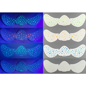 Leuchtende Gesicht Tattoos, fluoreszierende Sommersprossen Aufkleber für Party Make-up.