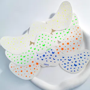 Fluoreszierende Sommersprossen Gesichtsaufkleber bunte Schmetterling Blumen Make-up Patches