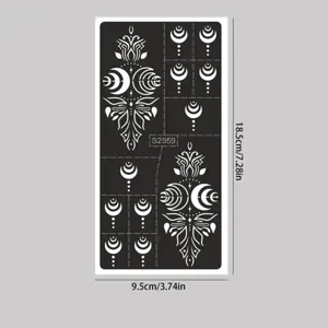 Henna tatoeage sjabloon sticker hol kant ontwerp lichaam kunst sjabloon hand voet 18.5x9.5cm