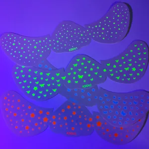 Leuchtende Sommersprossen Gesichtsaufkleber fluoreszierende Schmetterling Sterne Tattoos Party