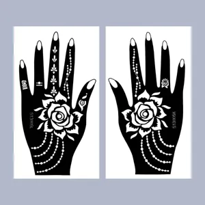 Henna Tattoo Schablone Rose Blume hohle Airbrush Vorlage indische Stil Party Tattoo