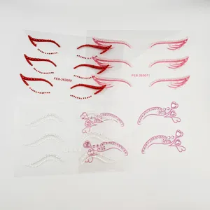Autocollants strass visage perles sourcils pierres festival maquillage décoration bijoux.