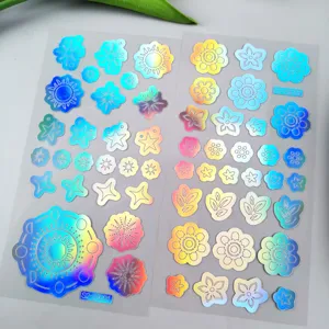 Holographic Laser Body Face Stickers Rainbow Stars Sun Flowers Music Festival Decals