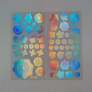 Holographic laser temporary tattoo stickers colorful stars sun waterproof festival party body art